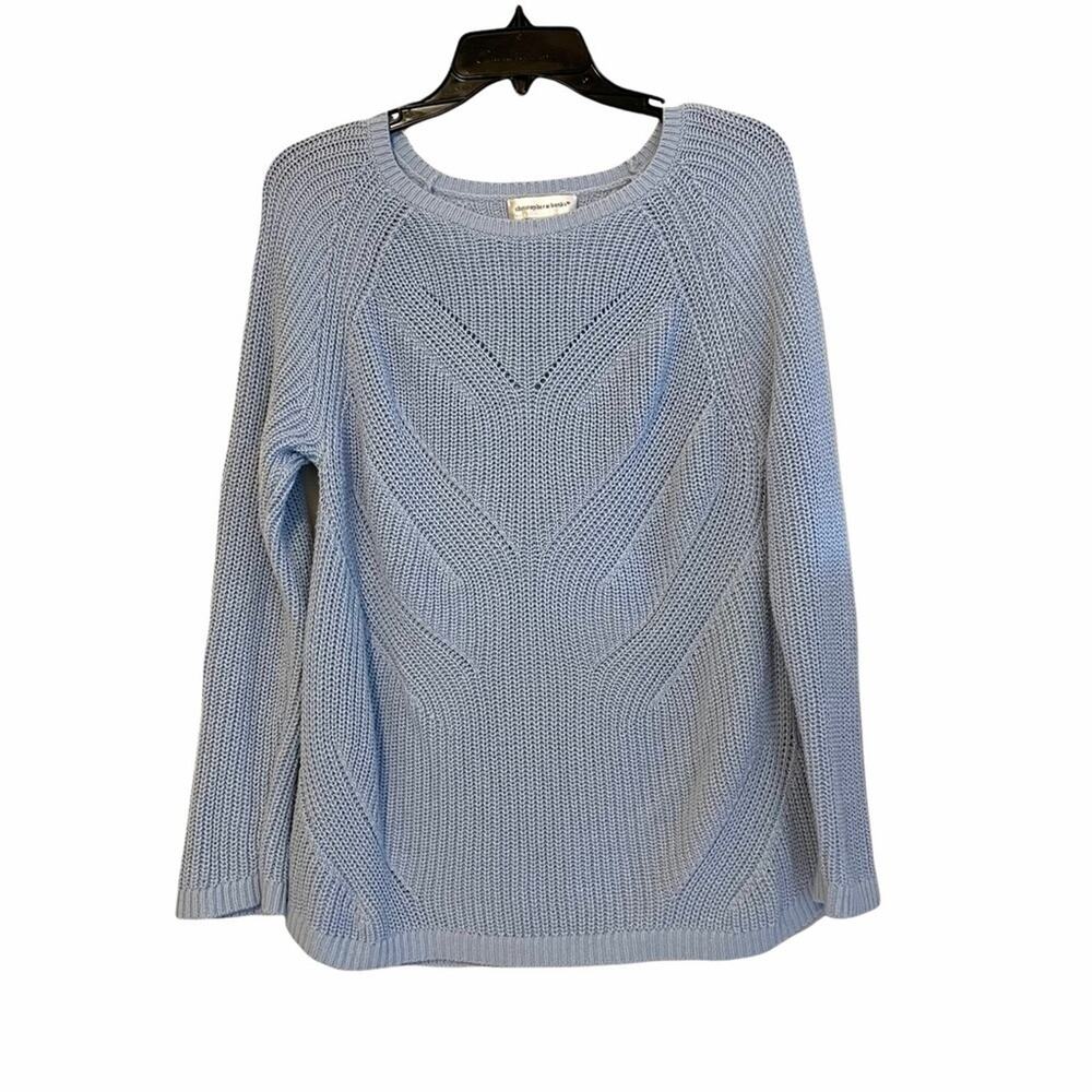 Christopher & Banks Light Blue Crew Neck Sweater - Picture 7 of 7
